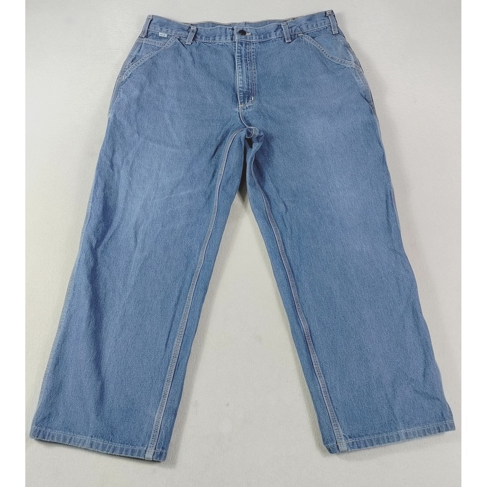 Carhartt FR Jeans Mens 38 Blue Relaxed Straight Flame Resistant Workwear HRC 2